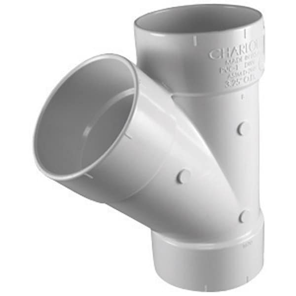 Charlotte Pipe And Foundry Charlotte Pipe Schedule 30 3 in. Hub X 3 in. D Hub PVC Wye 1 pk PVC016000600 - main